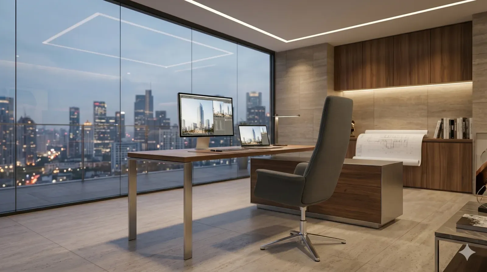 The Zeppelin in a professional office